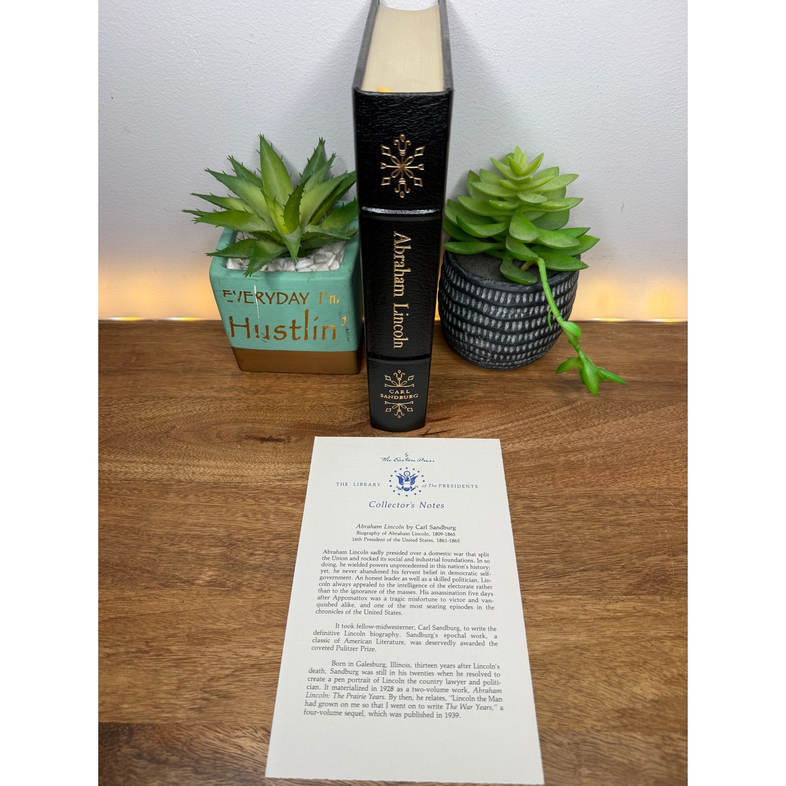 Easton Press Abraham Lincoln Carl Sandburg Leather Bound Library of Presidents