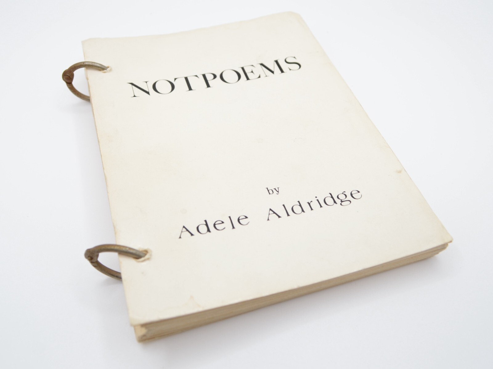 Notpoems, Adele Aldridge, 1971, Signed/Numbered Edition of 150, Concrete Poetry
