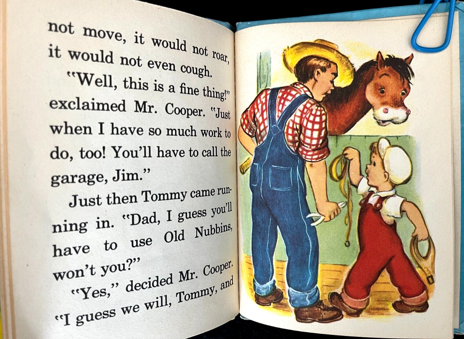 NUBBINS AND THE TRACTOR ~ vintage children’s Rand McNally Elf Junior Book, farm