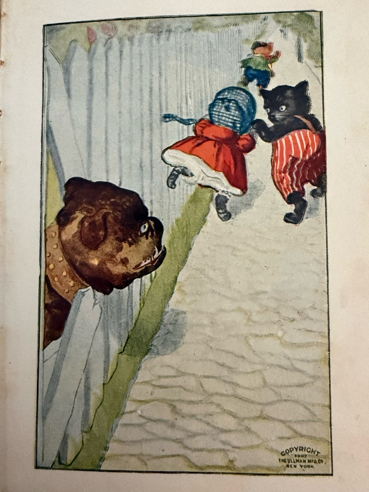 Antique 1908 Three Little Kittens Ullman Red Line Series 1st Ed Color Art