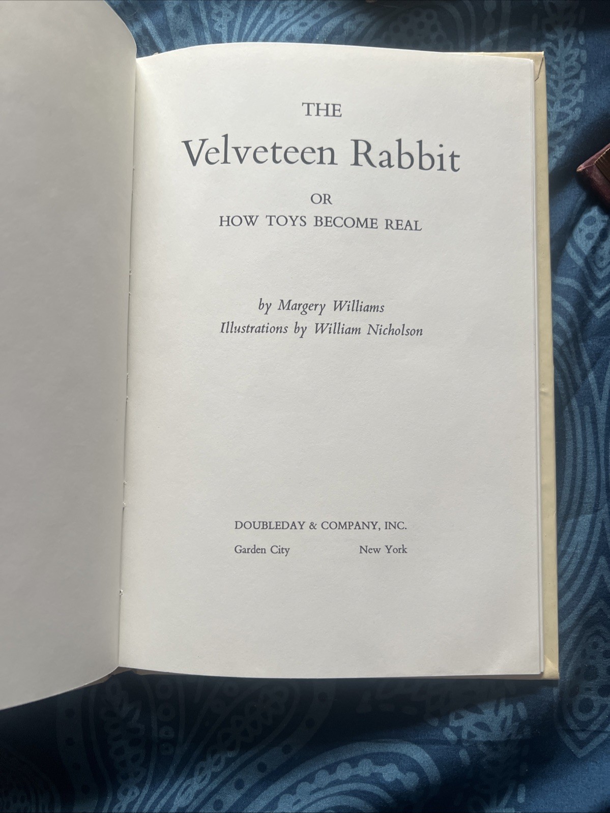Vintage The Velveteen Rabbit By Margery Williams Hardcover