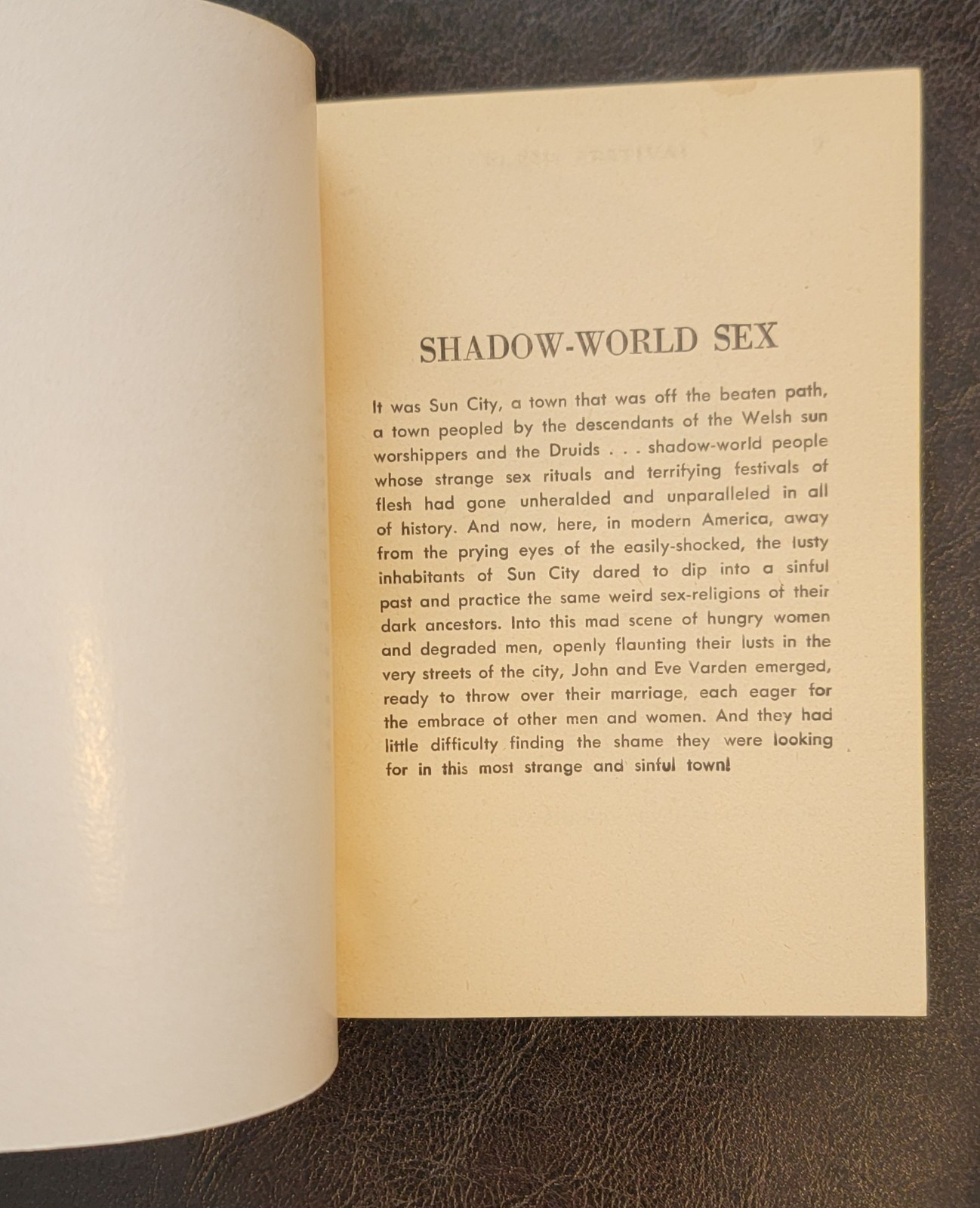 Flesh Festival John Dexter Nightstand NB1585 1961 Lesbian Sleaze McCauley GGA