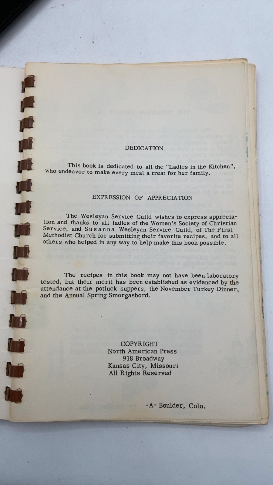 Personalized Recipes compiled by Wesleyan Service Guild