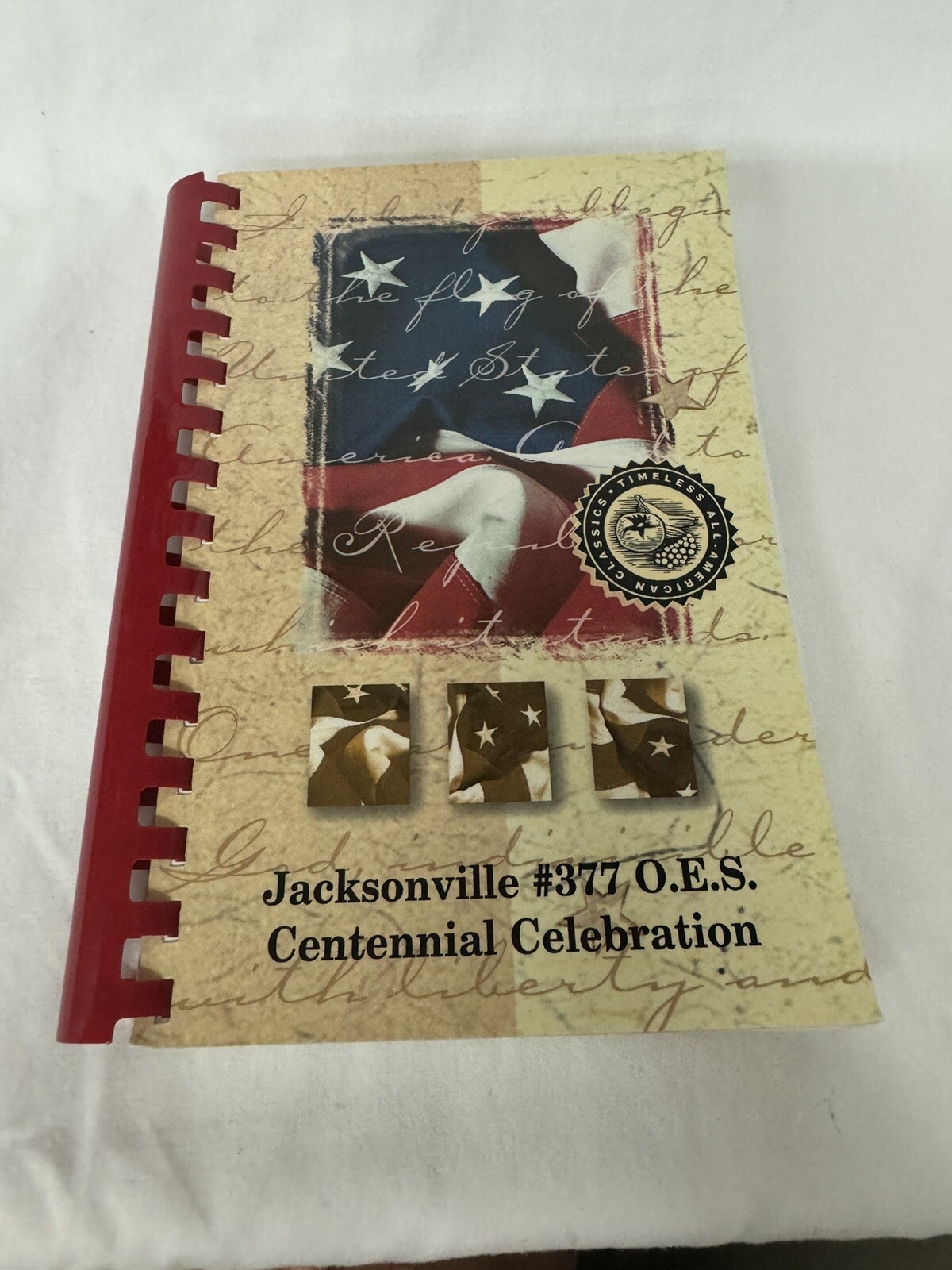 Jacksonville #377 O.E.S. Centennial Celebration Cookbook