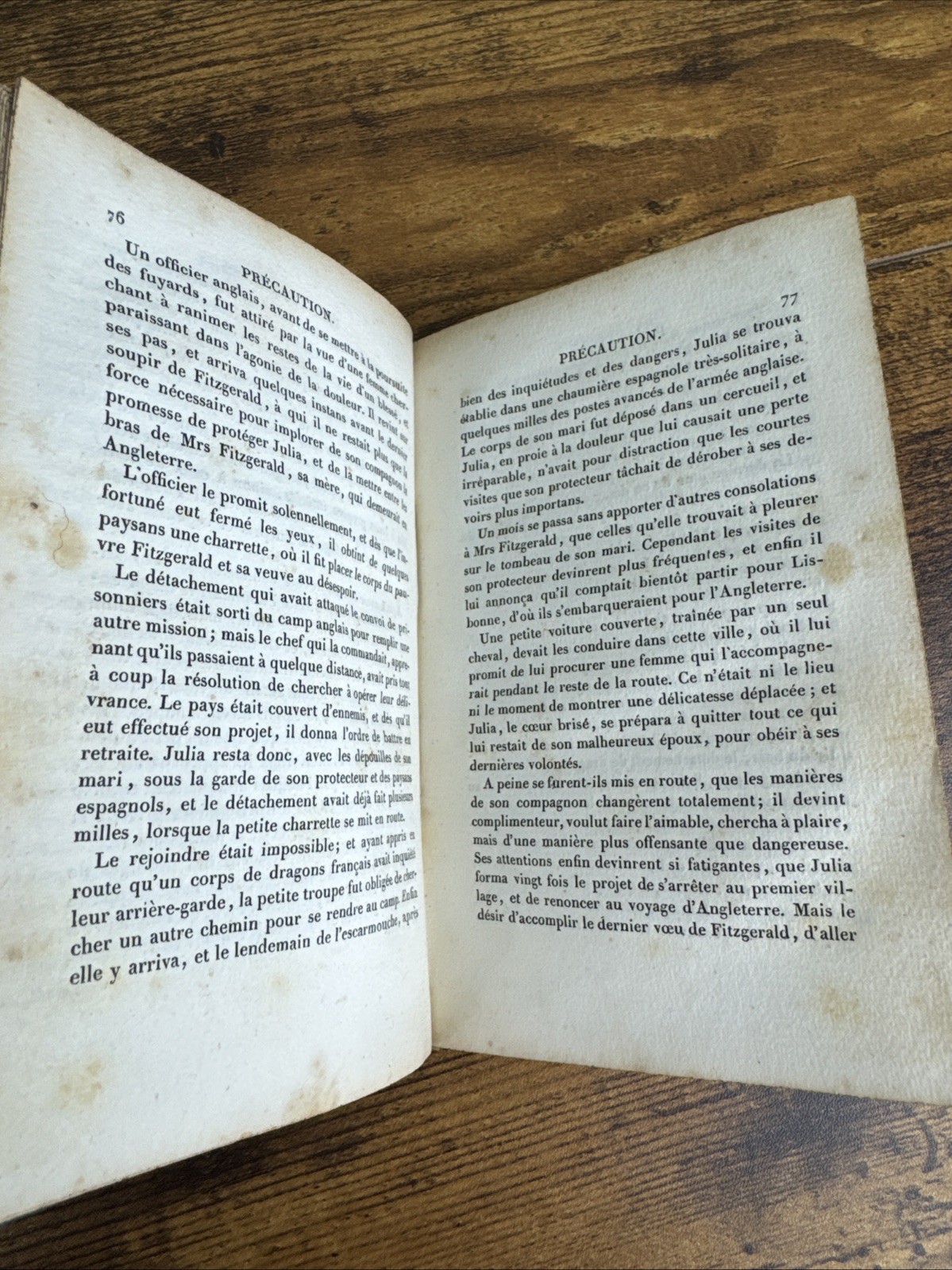 PRECAUTION BY JAMES FENIMORE COOPER 1827 1ST FRENCH COLL. ED. W/ ORIG. BOARDS