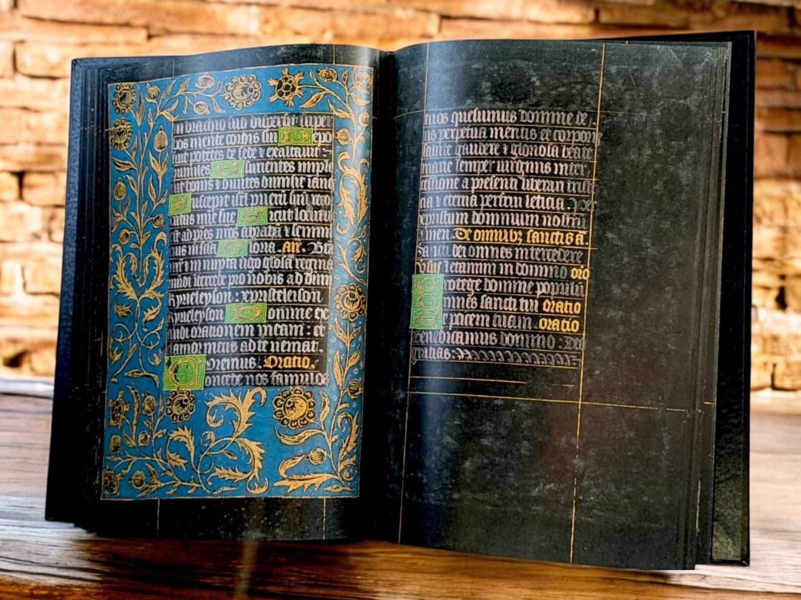 The Black Hours Facsimile Copy Reproduction Deluxe Leatherbound