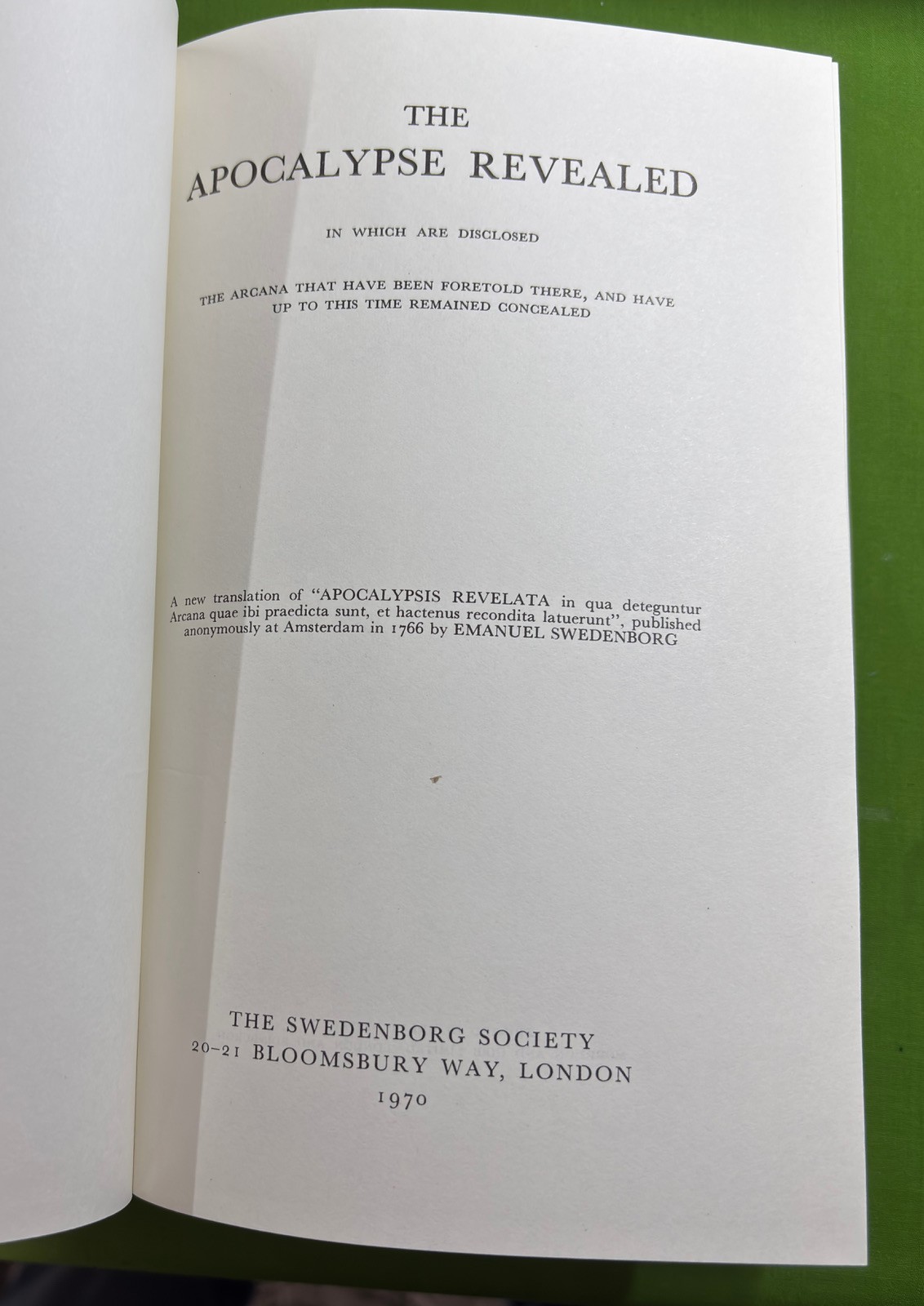APOCALYPSE EXPLAINED Full Set EMANUEL SWEDENBORG Book Christian BIBLE Revealed