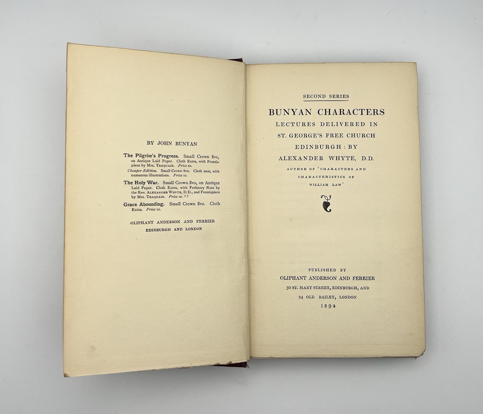 Bunyan Characters by Alexander Whyte (1894) Antique Hardback – Second Series