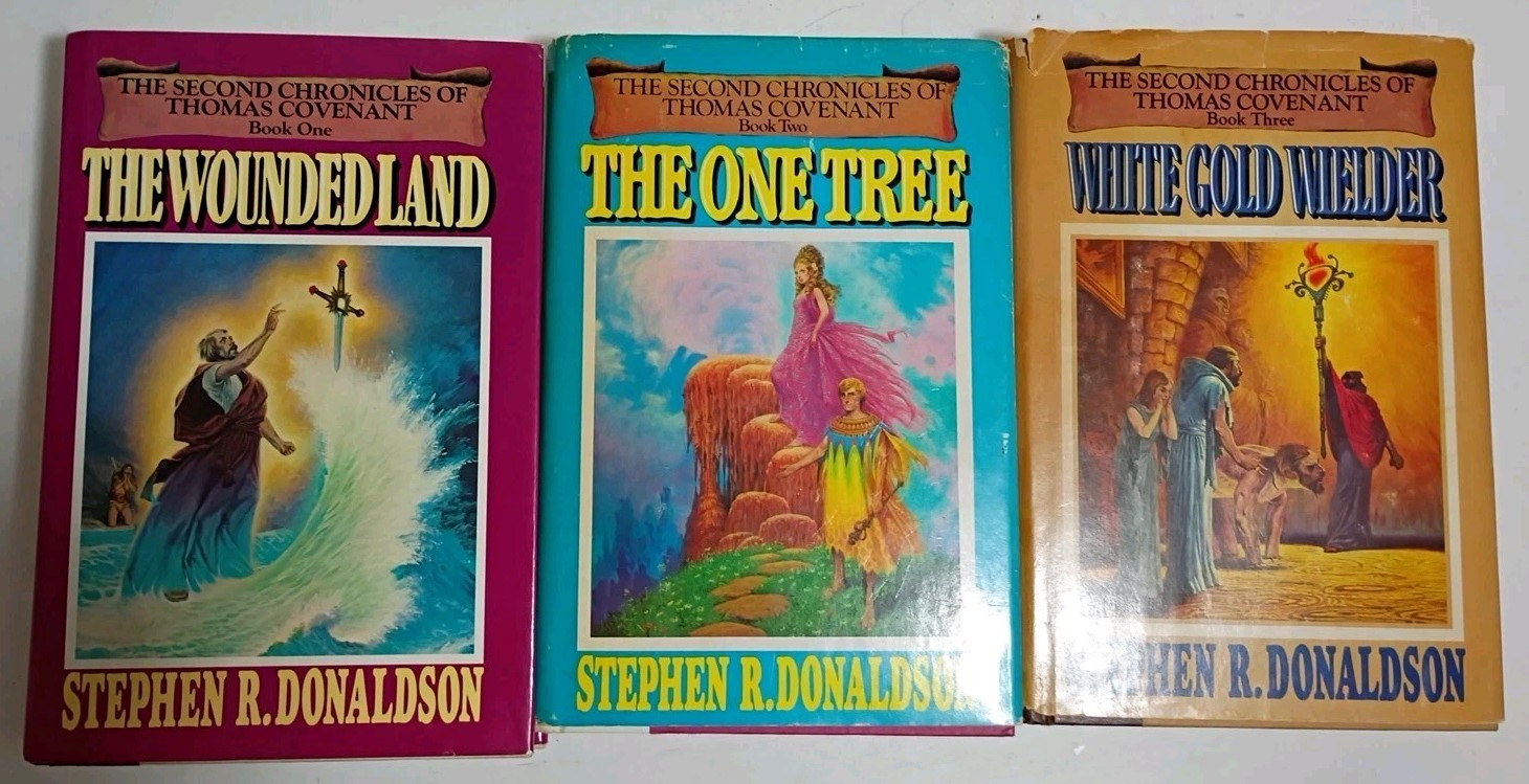 Second Chronicles of Thomas Covenant #1-3 by Stephen Donaldson (BCE, DJ/HC)