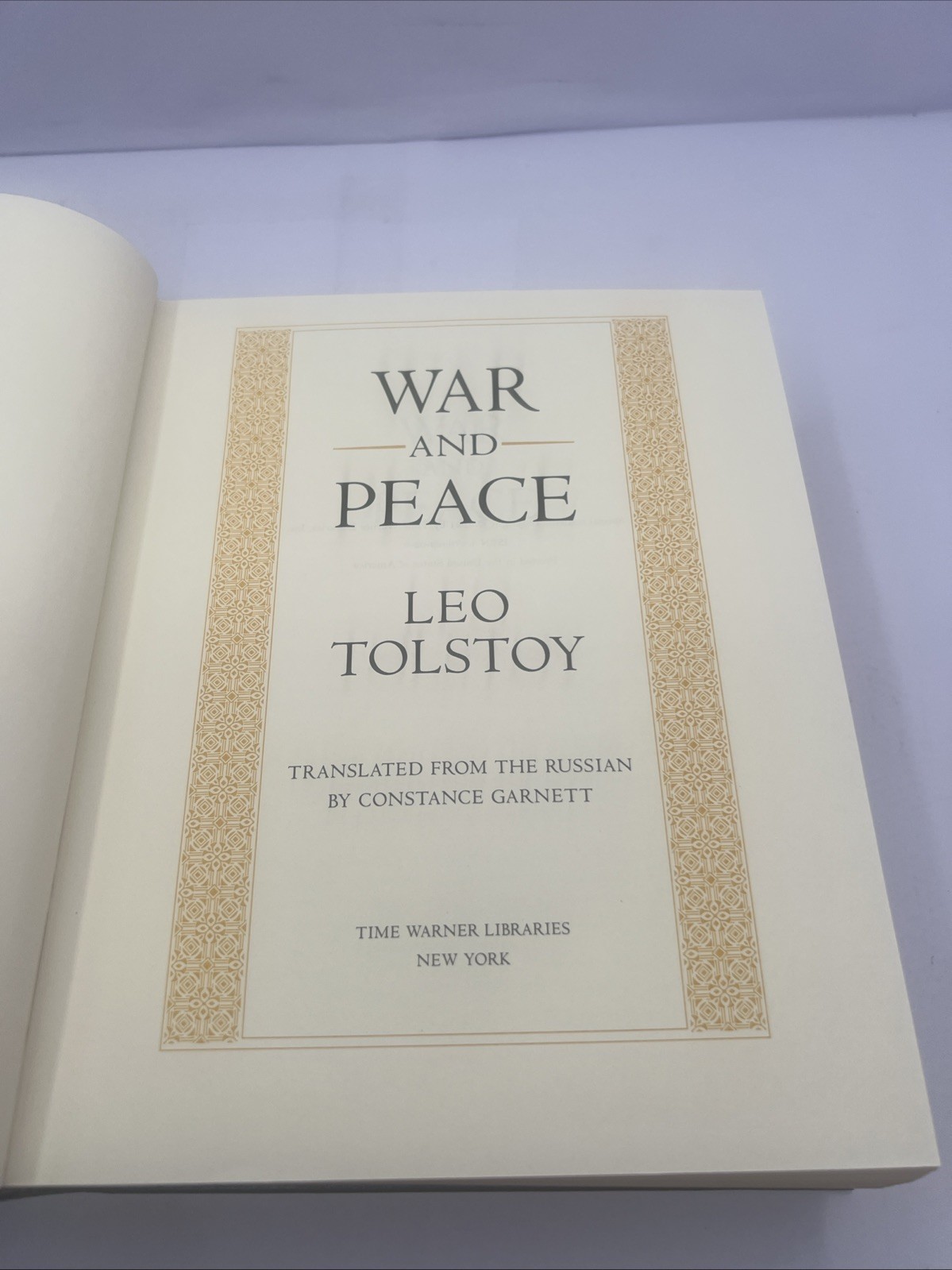 Leo Tolstoy War and Peace Time Warner Libraries Leather Illustrated Hardcover