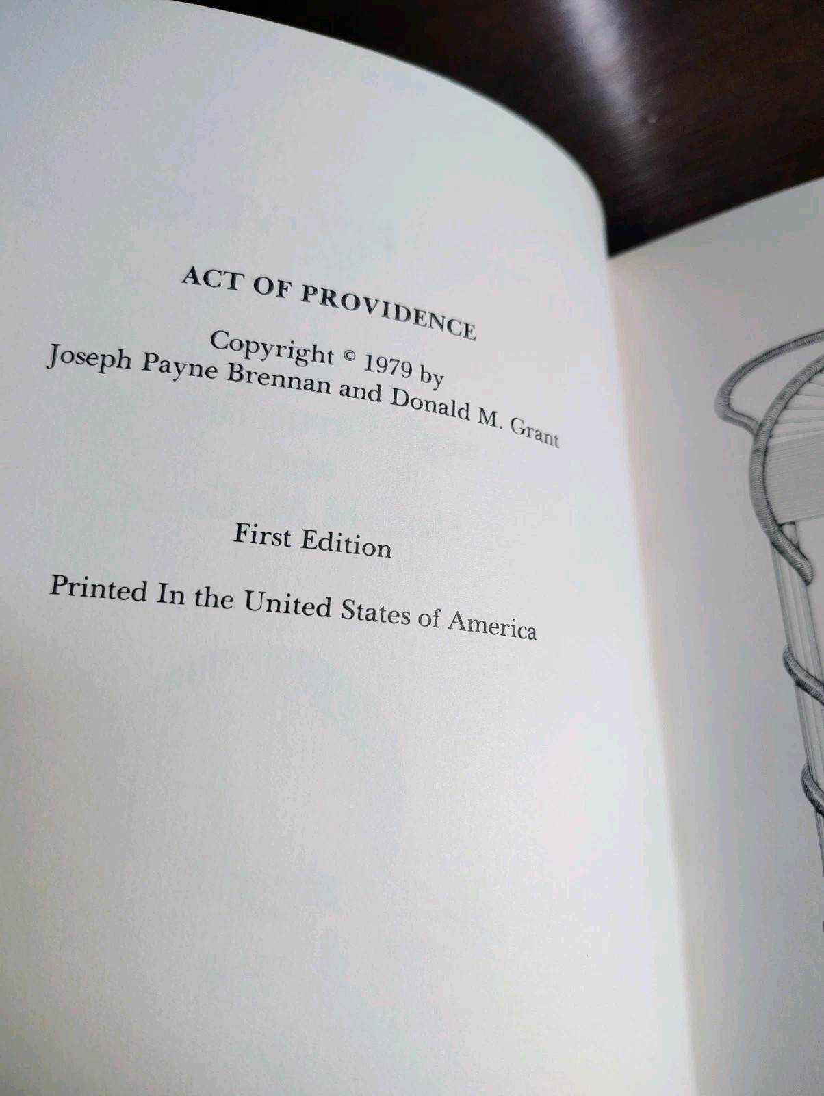 Act of Providence Joseph Payne Brennan Donald Grant 1st ed. Lucius Leffing