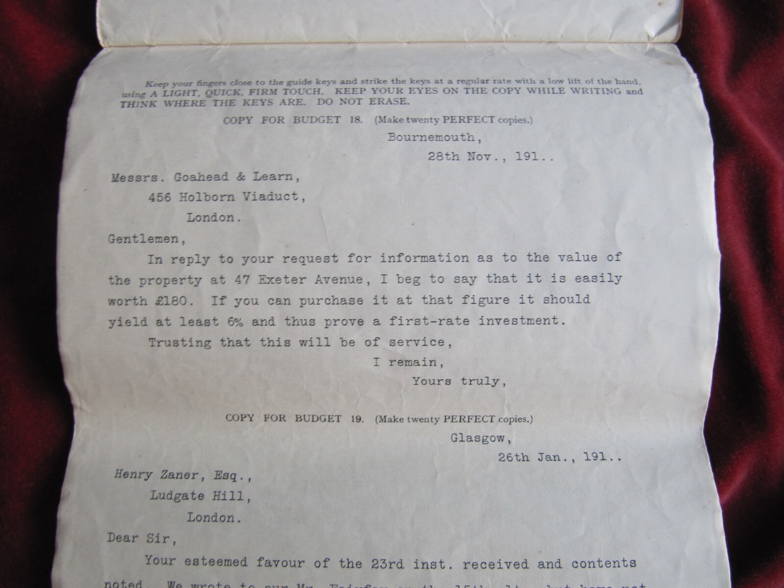 C.E. Smith: PRACTICAL COURSE TOUCH TYPEWRITING (c1915) – Sir Isaac Pitman V RARE