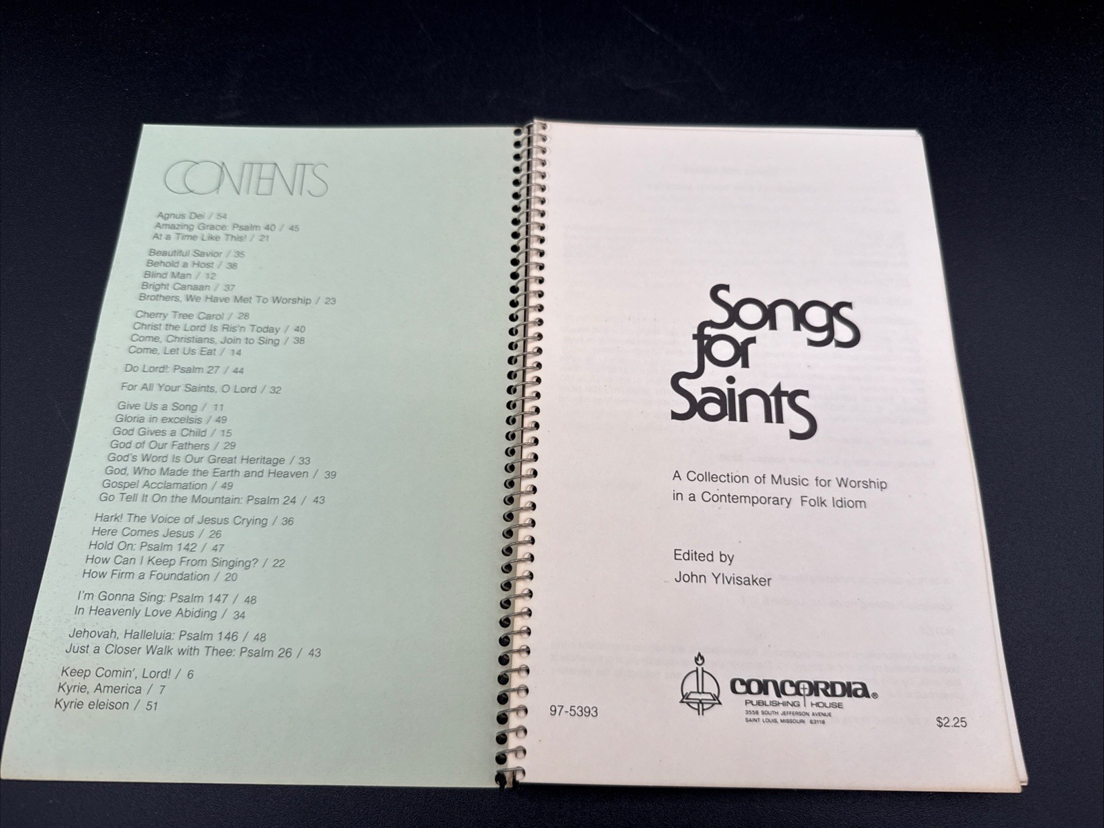 SONGS FOR SAINTS 1976 Hymns Gospel Songs Songbook Lutheran Church Worship Music