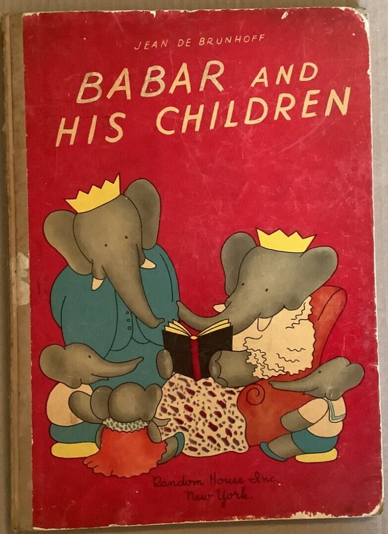 Good 1938 Large HC First Edition Elephant Babar & His Children Jean De Brunhoff
