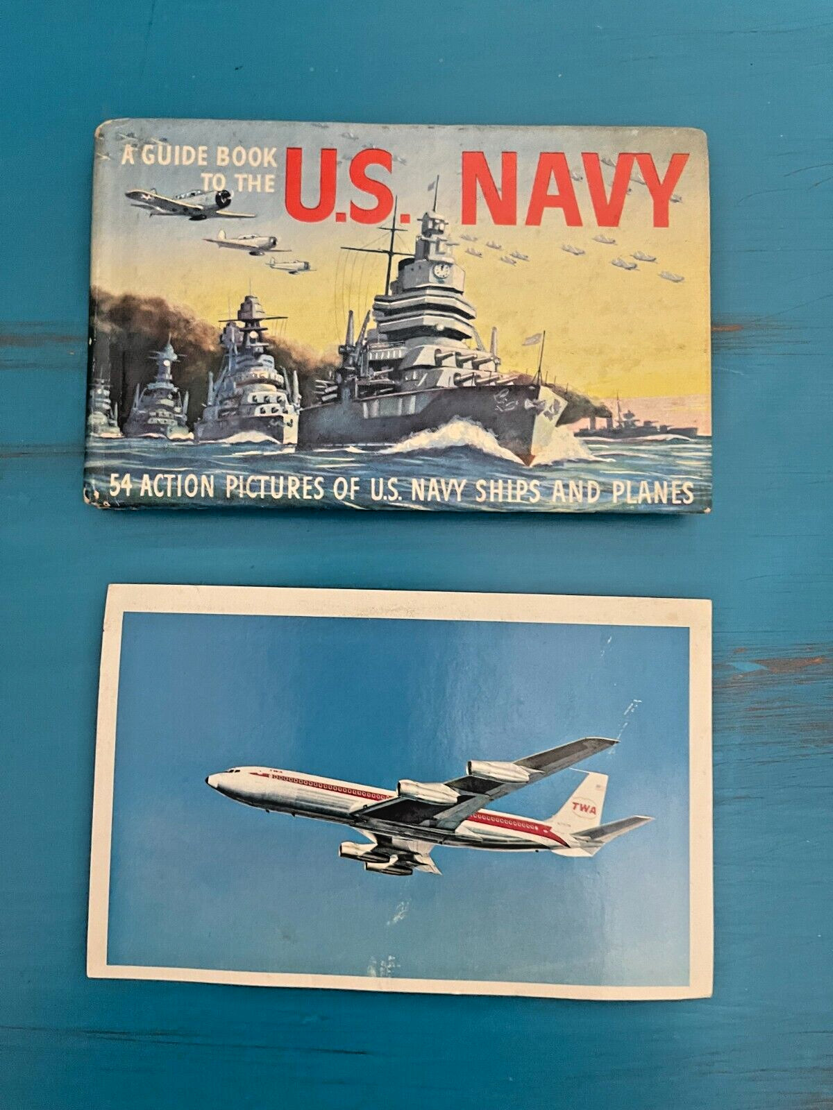 A Guide Book to the U.S. Navy: 54 Action Pictures by Whitman Publishers VTG-gc