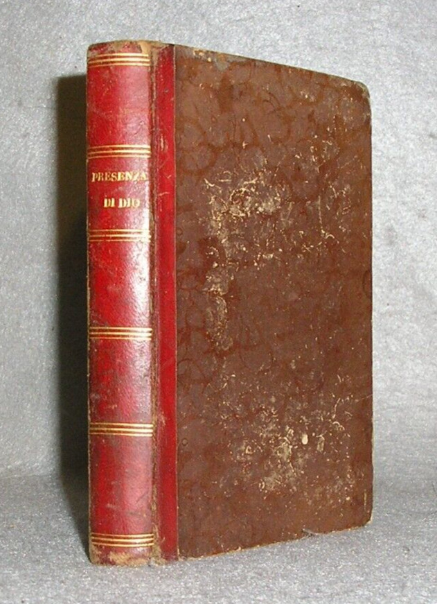 Antique Catholic Prayer Book Italian Decorative Naples Red Leather Binding 1849