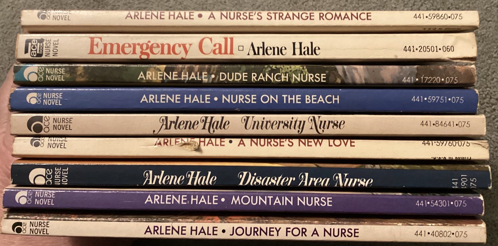 Lot of 9 Vintage Arlene Hale Nurse Medical Themed Romance Paperback Ace 1960s