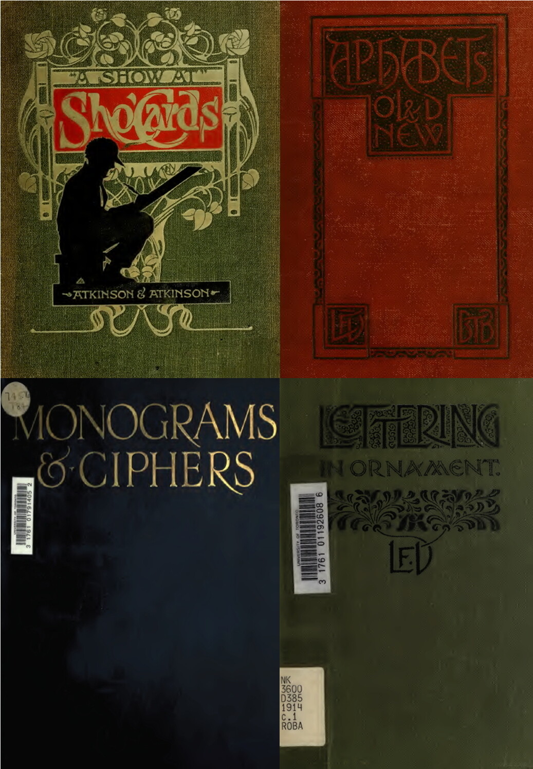 Lettering Alphabets Monograms Penmanship Writing Card Sign – 122 Old Books DVD