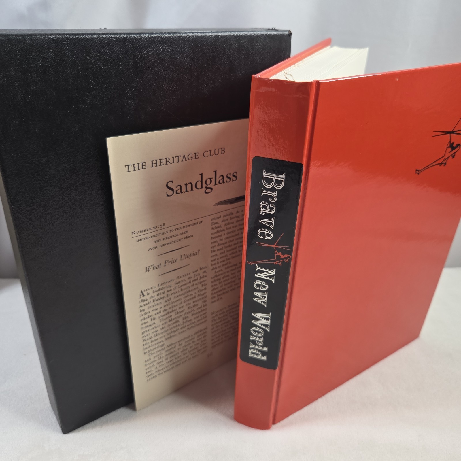 Brave New World by Aldous Huxley Heritage Press HC Slipcase Sandglass Orange