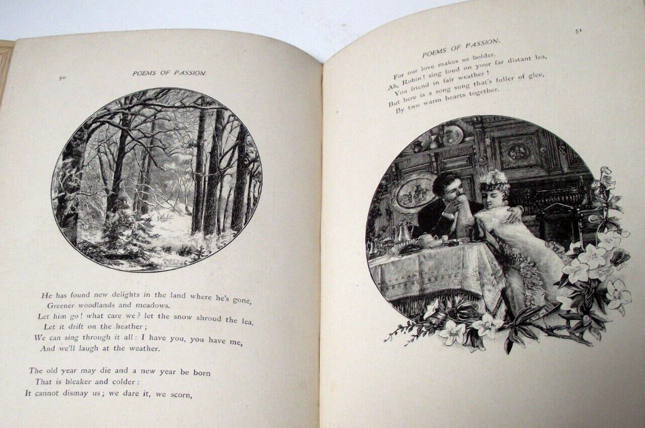 RARE 1888 Belford Clarke Pub „Poems of Passion“ Ella Wheeler Wilcox Deluxe Ed Hb