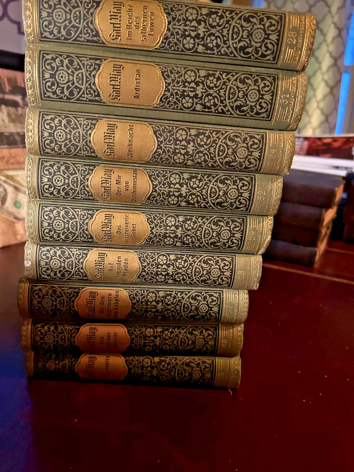 Karl May – Gesammelte Werke – Green Cloth Hardcover Set (German) – Vintage
