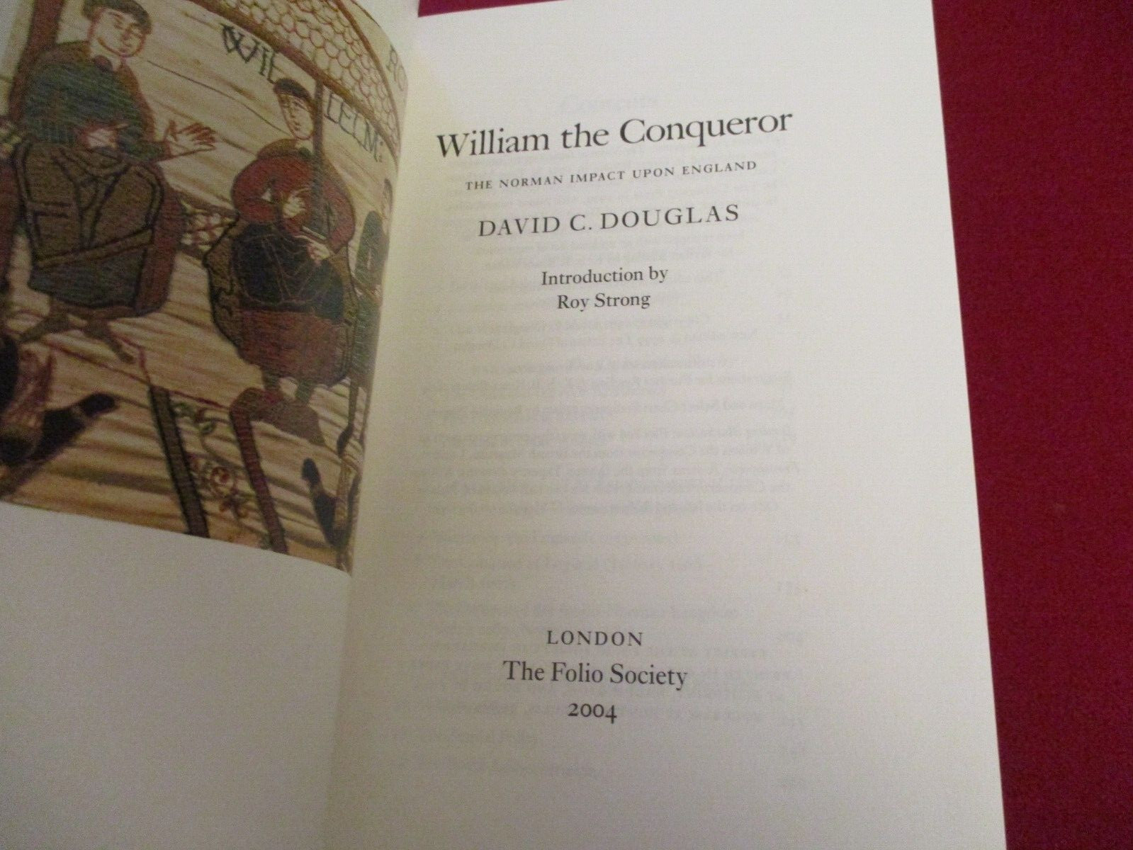 William the Conqueror by David C. Douglas (2004) The Folio Society w/Slipcase