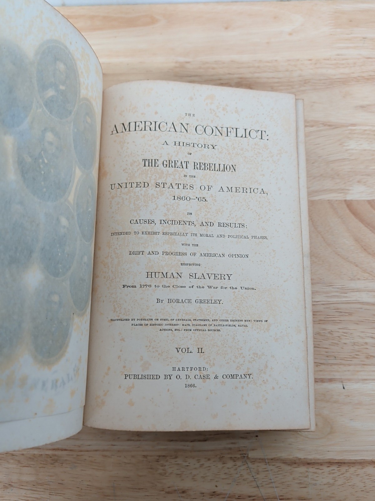 1864 Horace Greeley The American Conflict Civil War 2 Vol Set 1st Ed – ROUGH