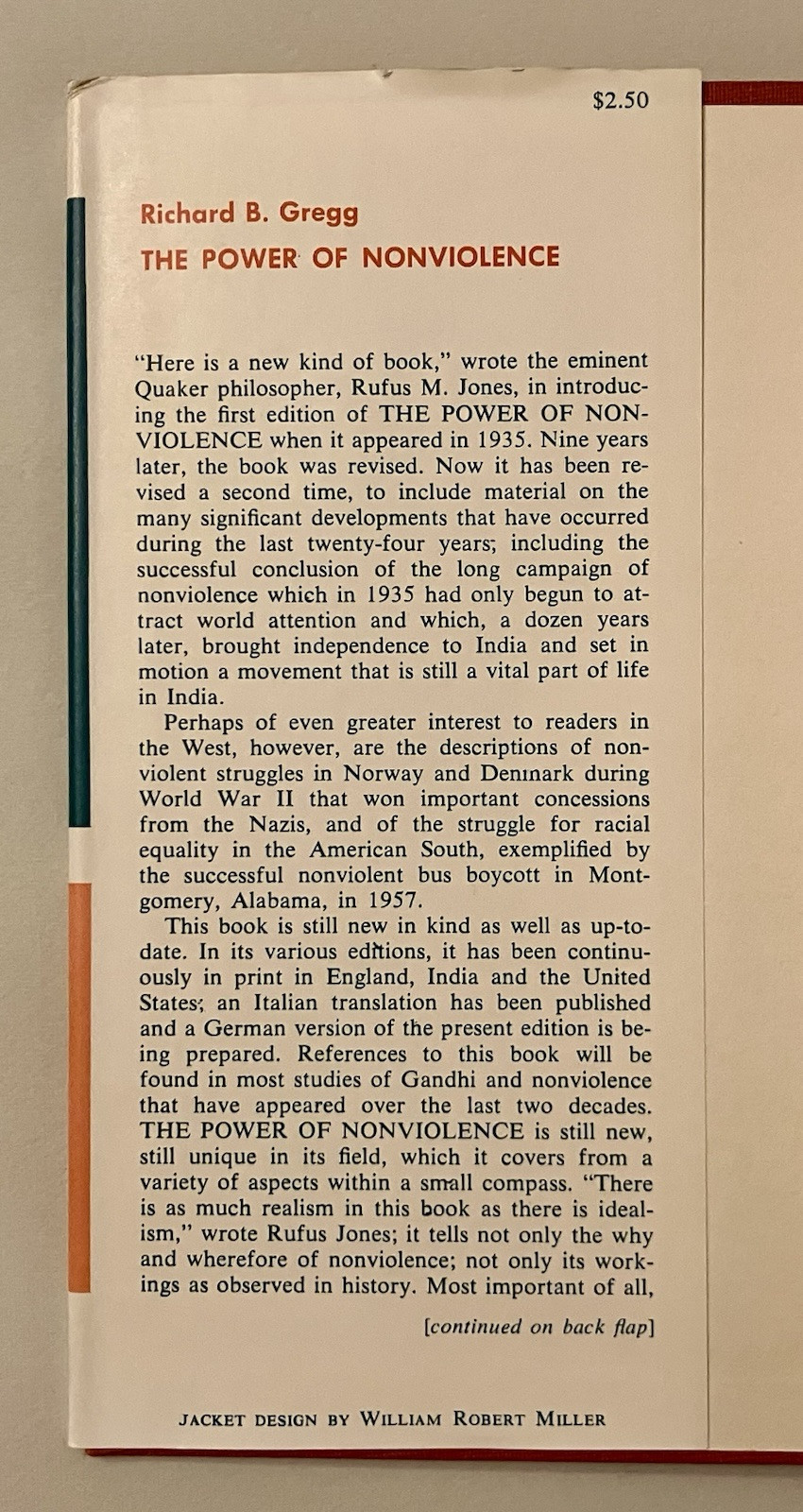 Richard Gregg, Power of Nonviolence, Martin Luther King intro, 1959, MLK Jr rare