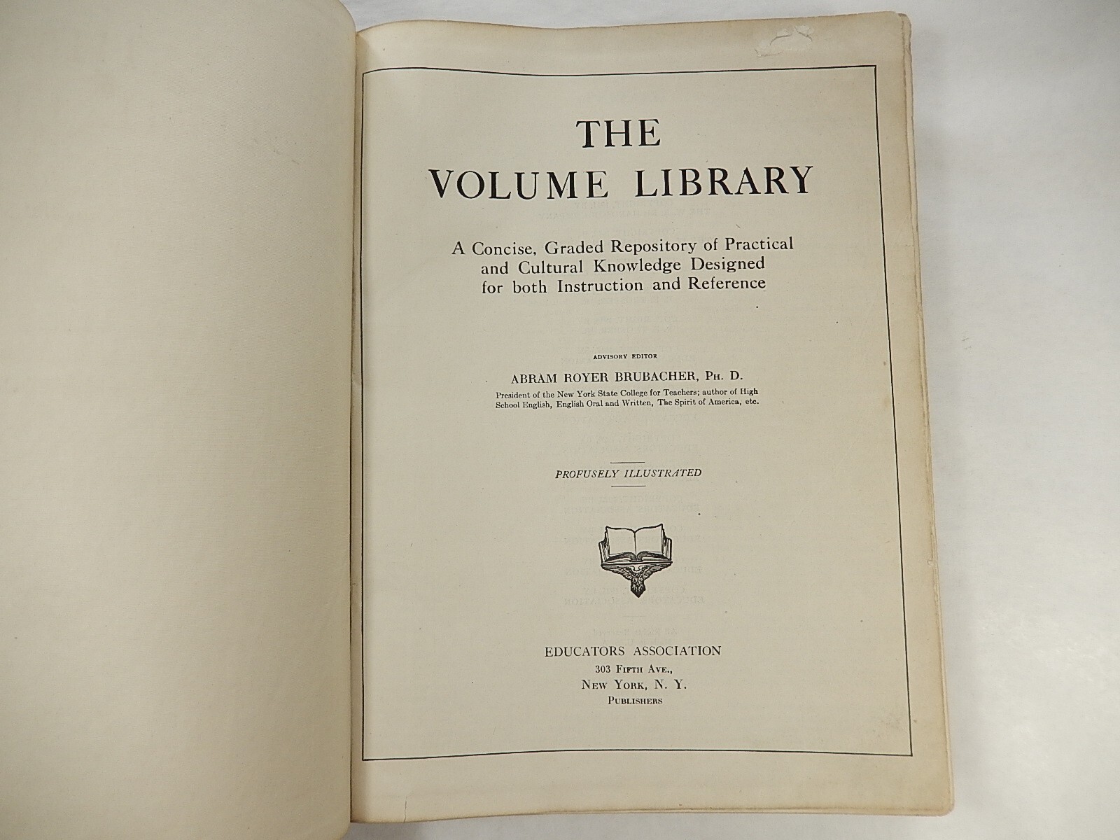 The Volume Library by Educators Association, 1925, Leather, Nice