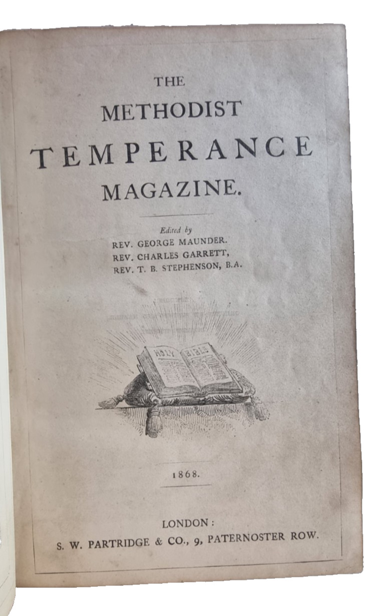 1868 Methodist Temperance Magazine First Year Vol 1 Half Leather Wesleyan