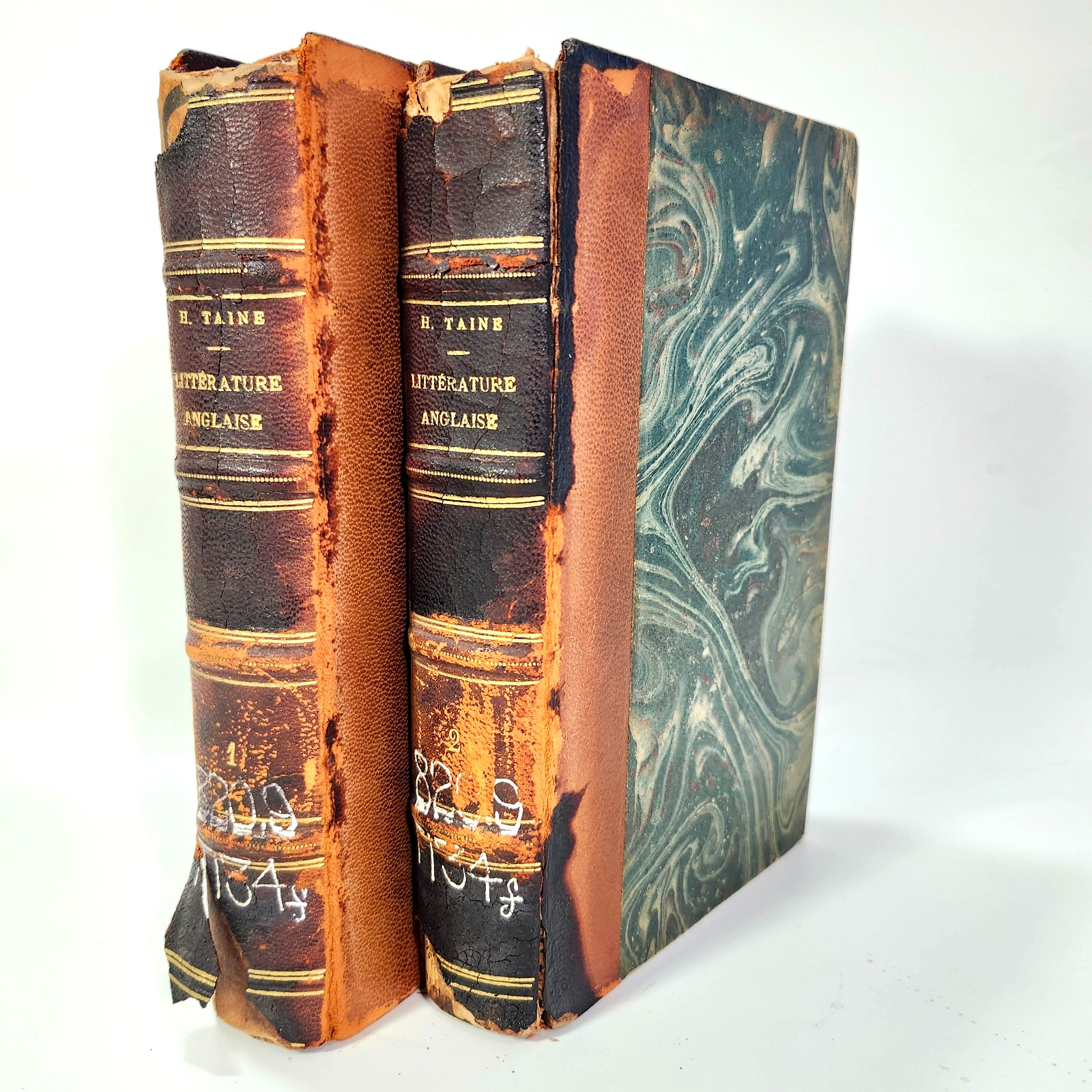 Histoire Litterature Anglaise History of English Literature Taine V1-2 Book 1899
