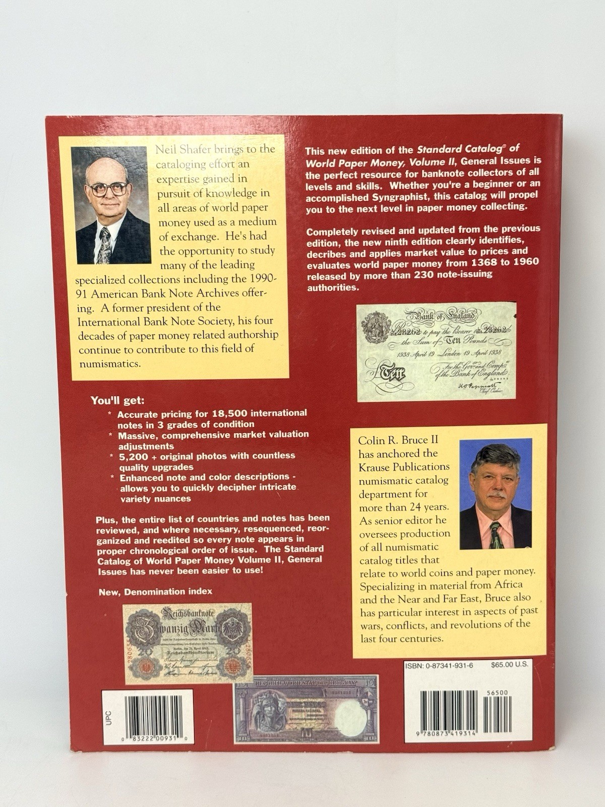 Standard Catalog Of World Paper Money Vol. 2 2000 Paperback (G-165)
