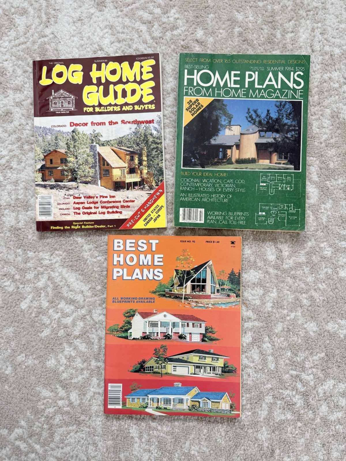 Vintage 1980s Log Home Building Guides