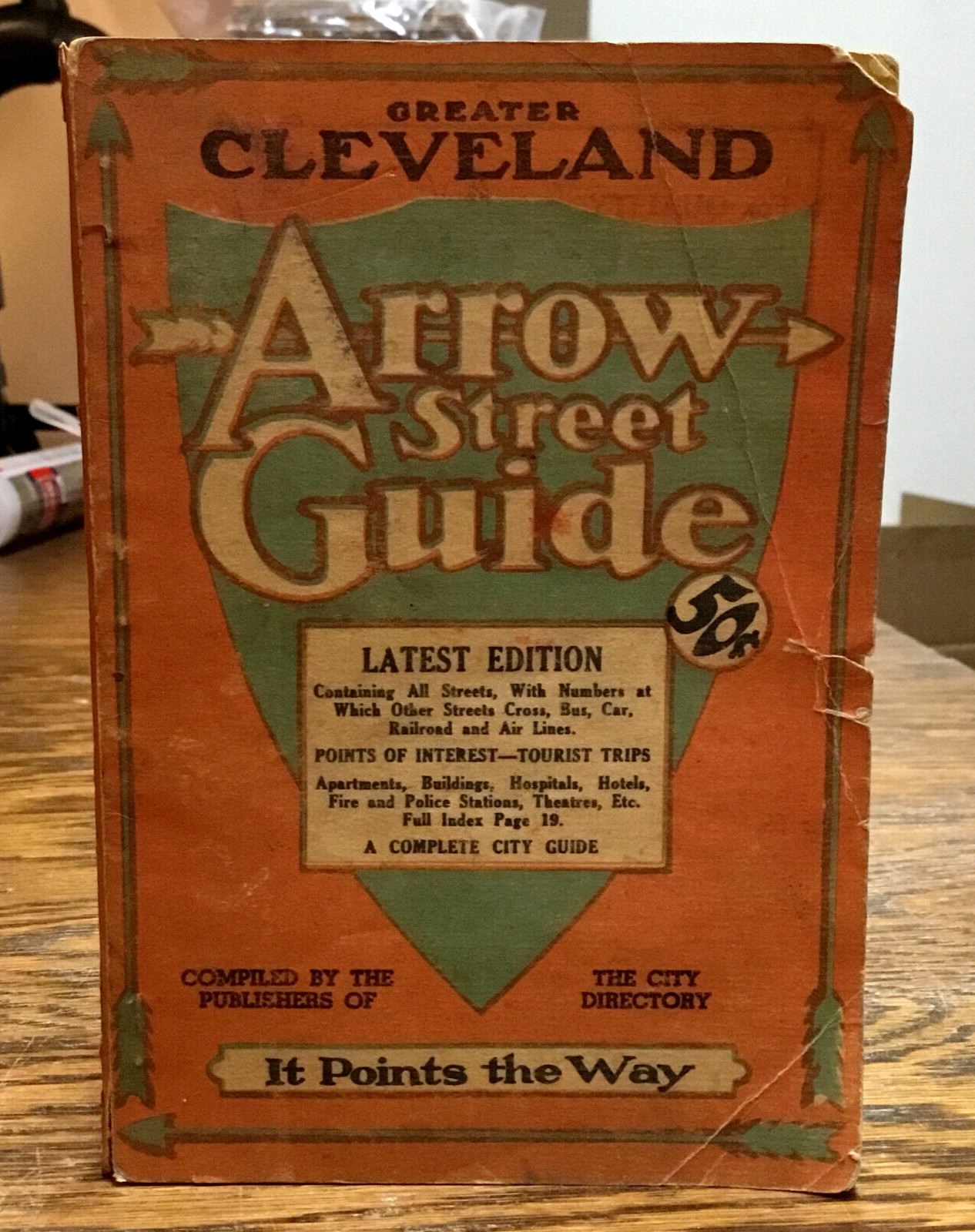 Antique 1948 Arrow Street Guide Of Cleveland & Suburbs, Great Old Ads!