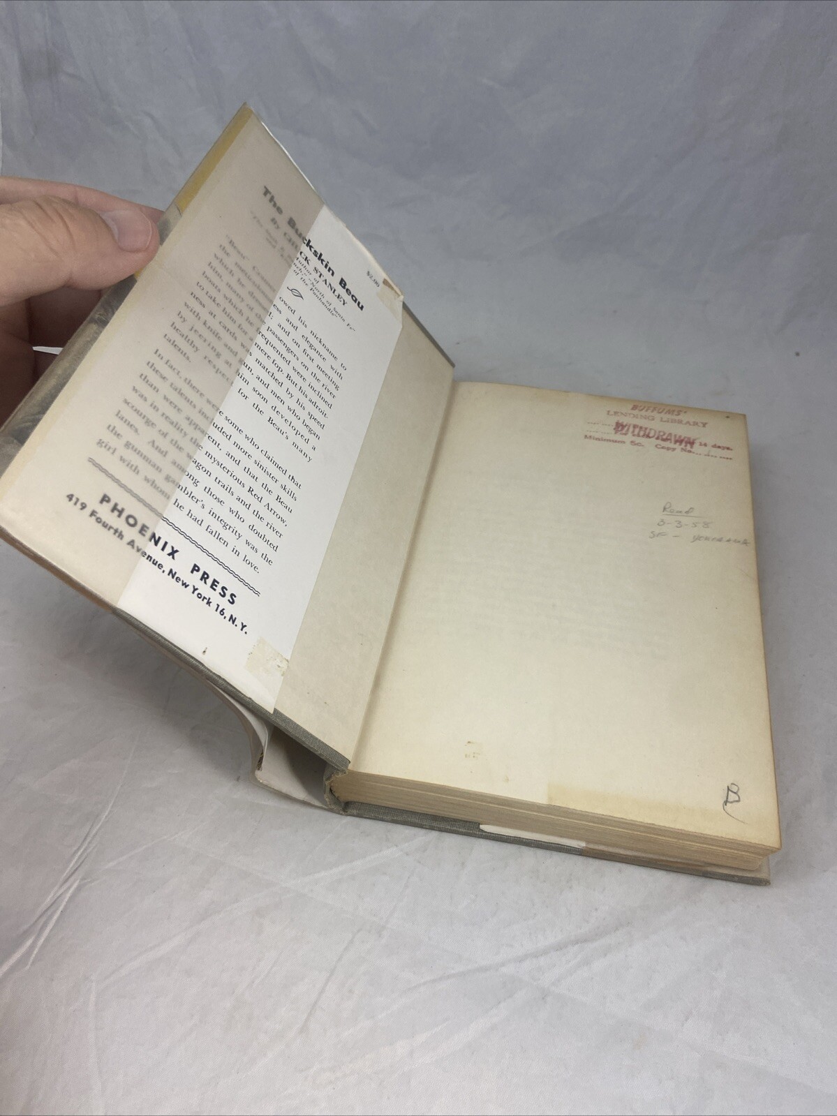 1950: The Buckskin Beau Chuck Stanley, Phoenix Press, Western HCDJ