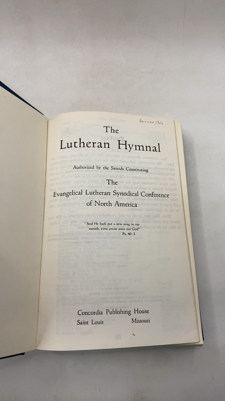 The Lutheran Hymnal