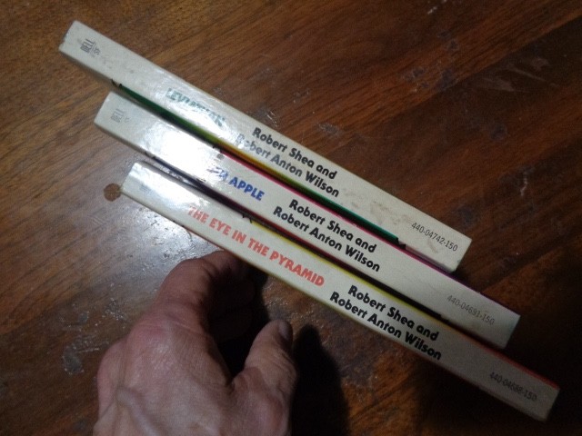 ILLUMINATUS Trilogy Robert Anton Wilson: Shea stated First print DELL vguc PBO’s