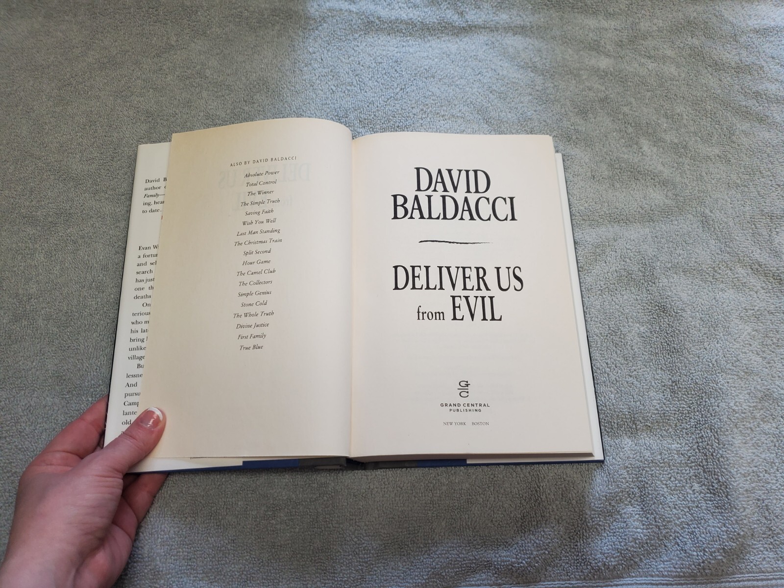 DAVID BALDACCI, DELIVER US FROM EVIL, 2010, 1st Edition, Condition Very Good