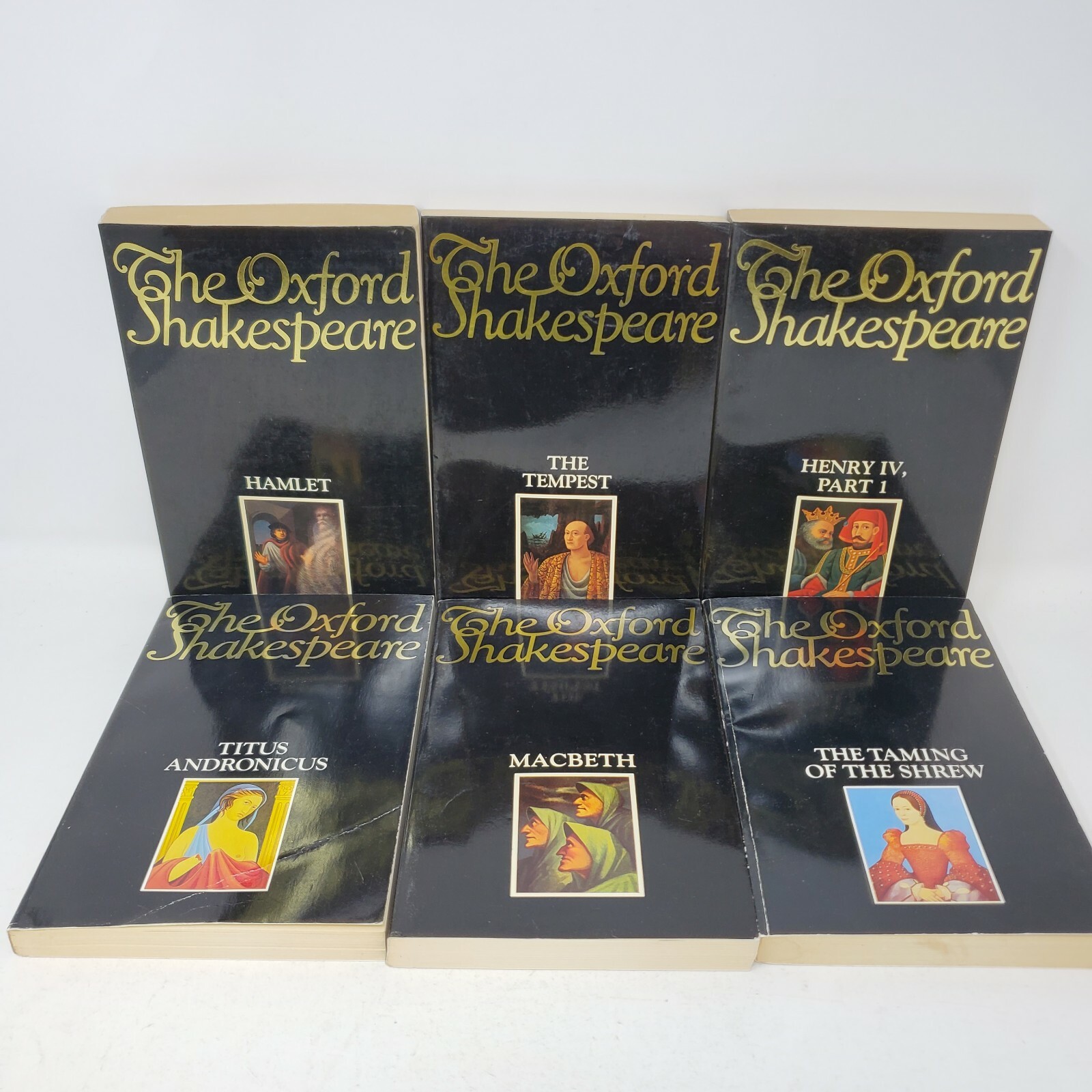 The Oxford Shakespeare Lot of 6 Macbeth Hamlet Temptest – 1987, Paperback
