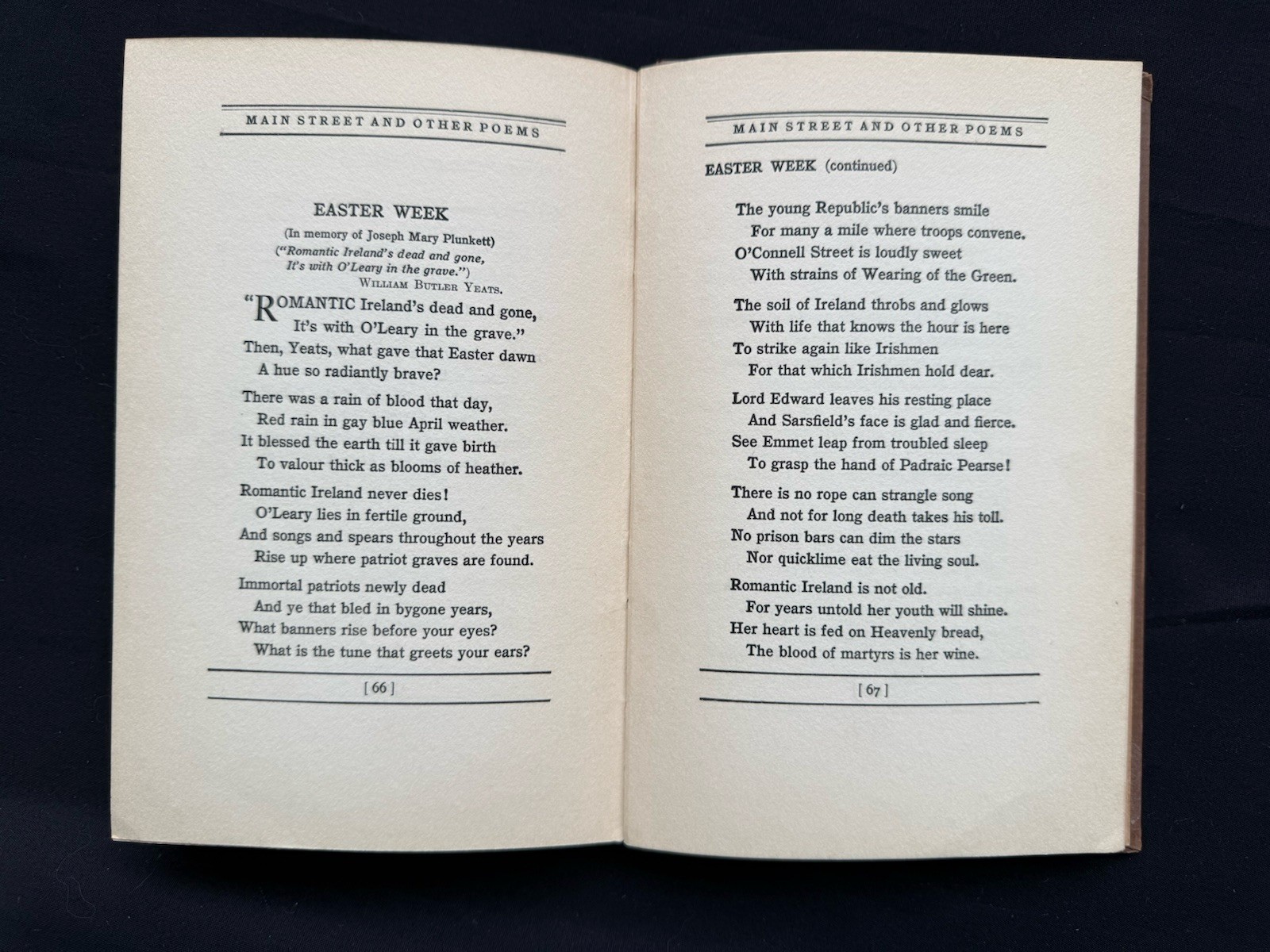 Joyce Kilmer, Main Street and Other Poems ~ 1st/1st ~ 1917 ~ G. H. Doran Co.