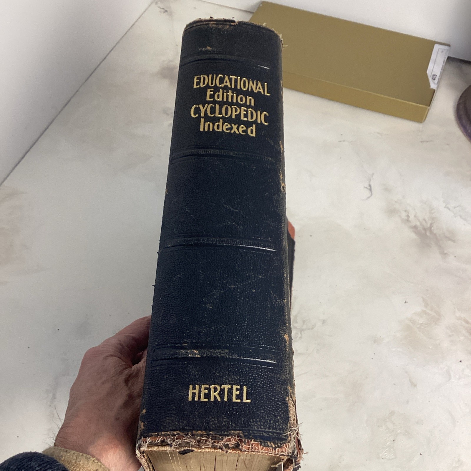 1936 The John A. Hertel Co. Leather Indexed Illustrated Red Letter Bible Chicago