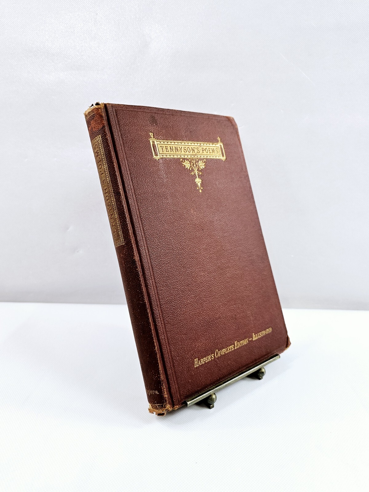 Tennyson’s Poems Harper’s Complete Edition Illustrated 1875 Brown With Music