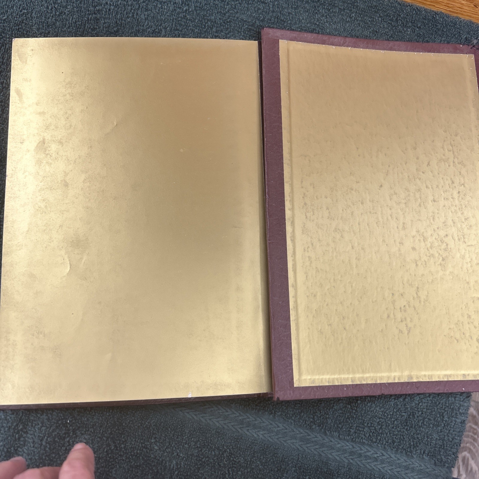 VINTAGE LEAVES OF GOLD BOOK HAND BOUND 1959 Leather Coffee Table Book Vignettes