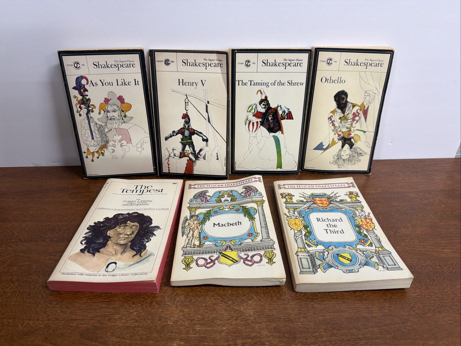 William Shakespeare Mixed Softcover Book Lot Of 7 1960’s-1970’s Vintage