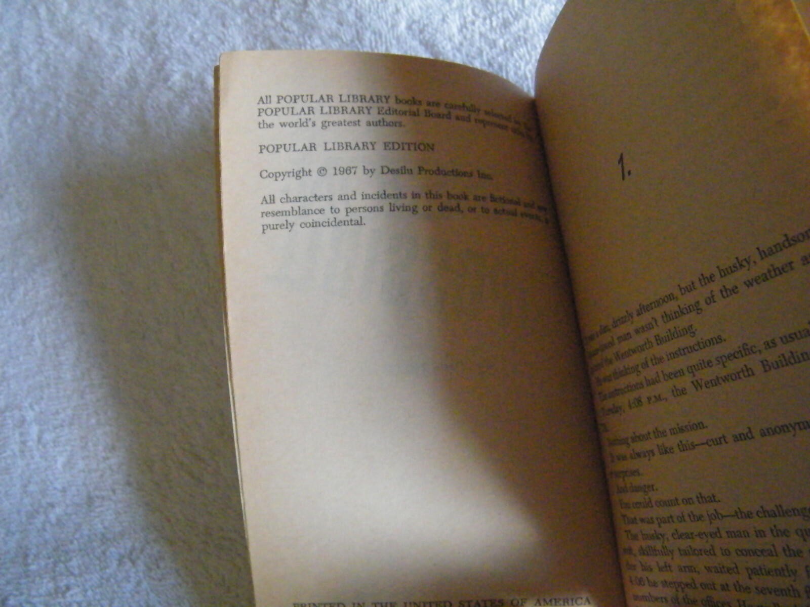 MISSION: IMPOSSIBLE – By John Tiger – BOOK PB POPULAR – (C) 1967 CBS-TV Series