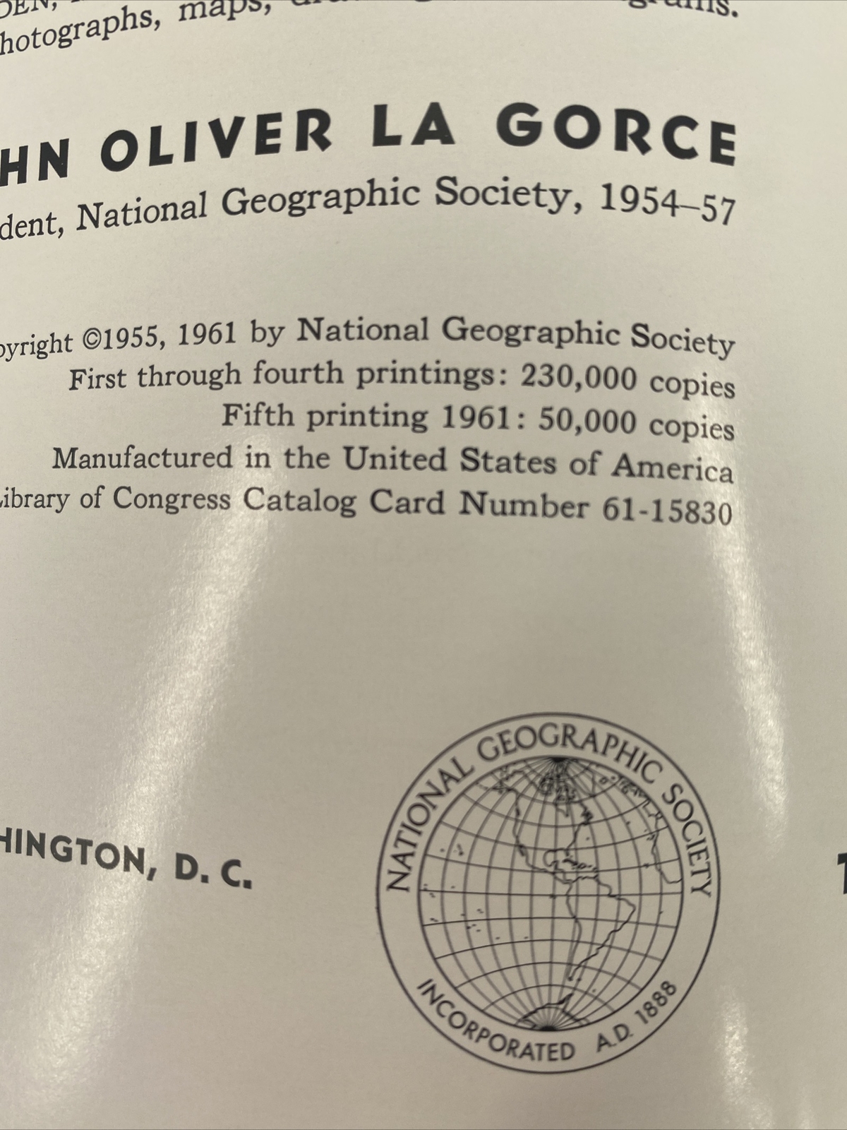 Indians of the Americas 1961 National Geographic. Fifth Printing