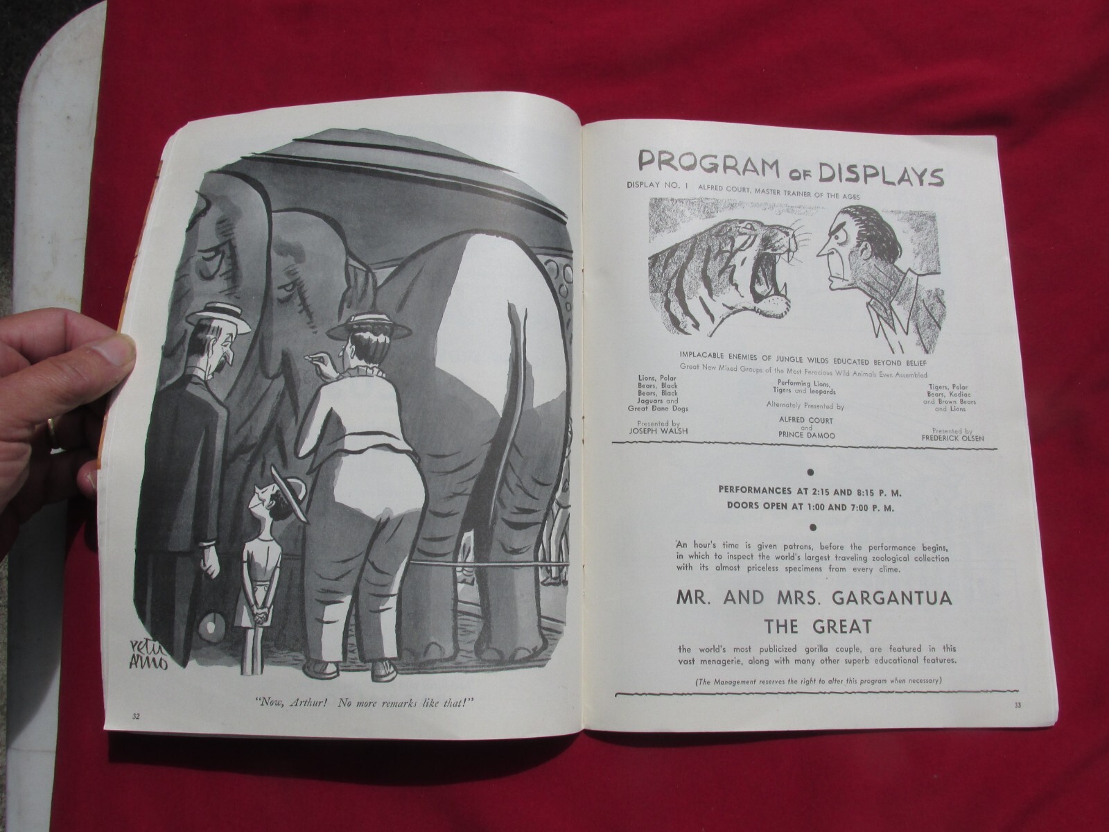 Ringling Bros. Barnum & Bailey Circus Magazine 1942 Peter Arno Art Original