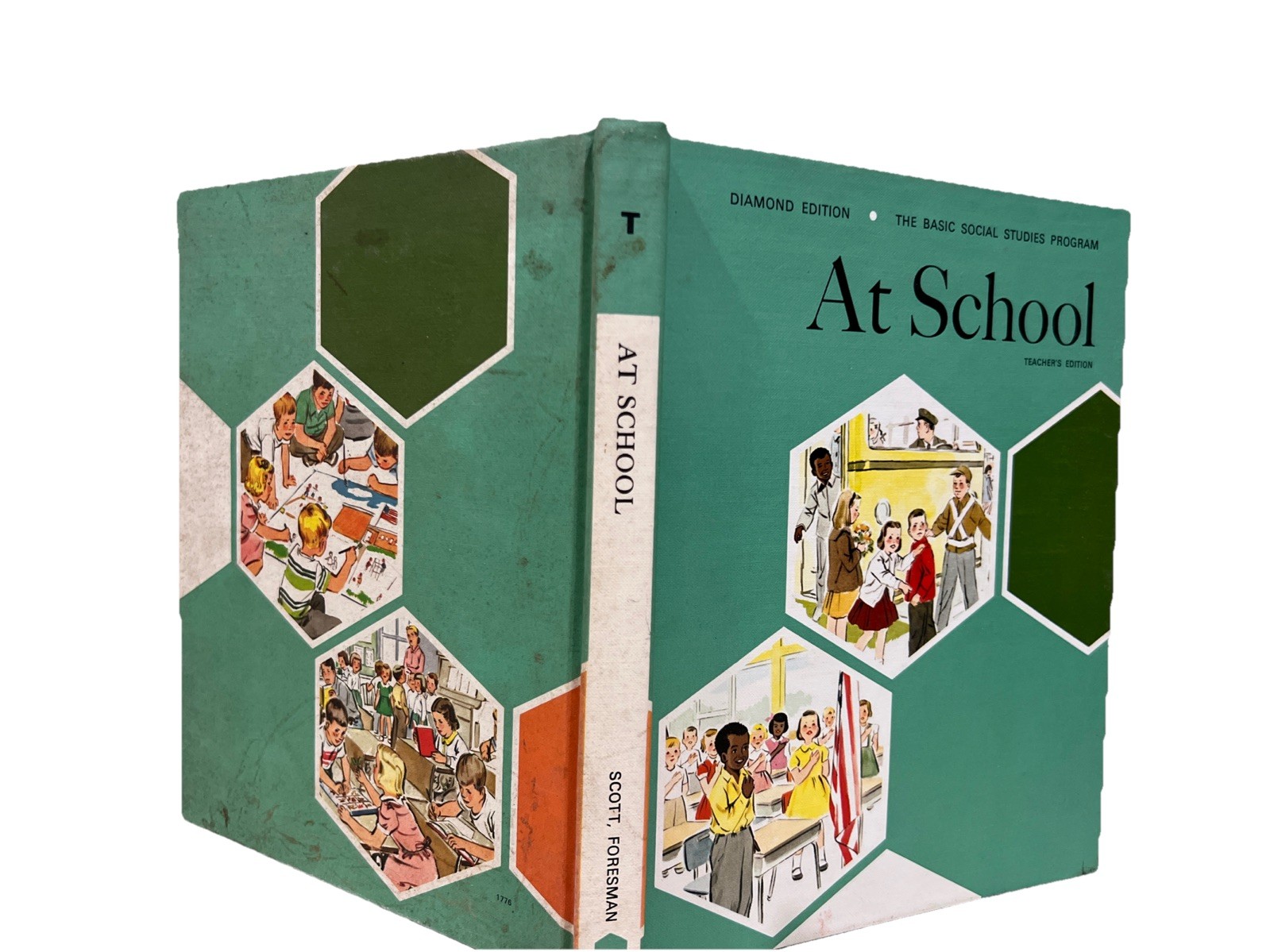 1965 At School, The Basic Social Studies Program, Teachers Edition, Hardcover