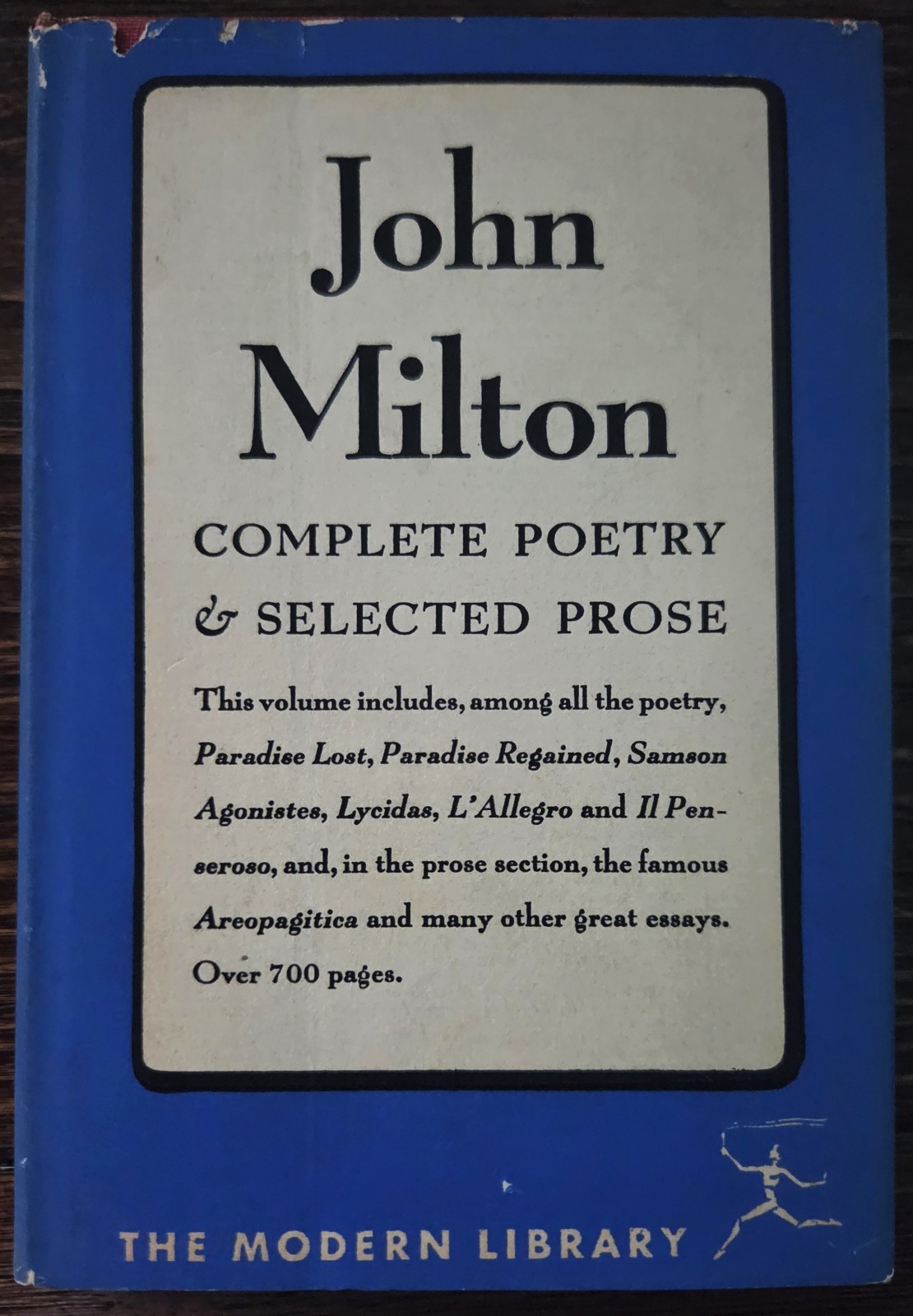 John Milton, Complete Poetry & Selected Prose — Modern Library #132 (Early)