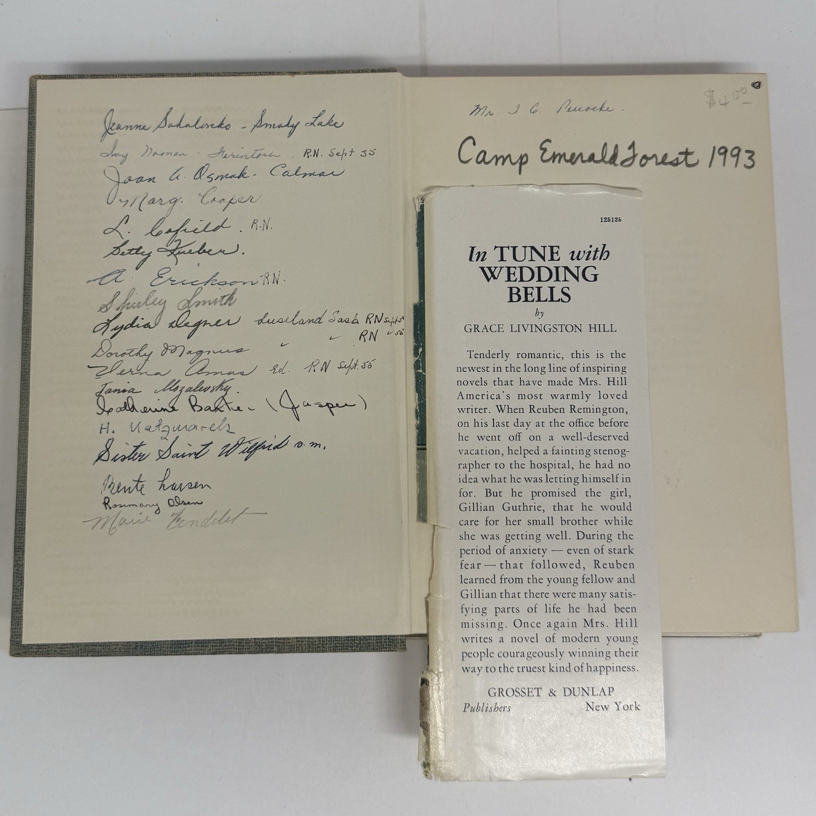 In Tune With Wedding Bells Grace Livingston Hill HC DJ Grosset & Dunlap 1941